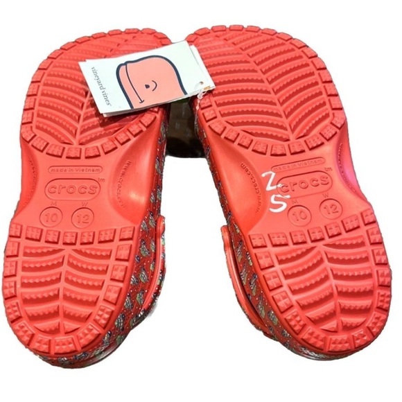 NEW Holiday Vineyard Vines Crocs Classc Clog colaboration WHALE Jibbitz M10 W12 main image 5